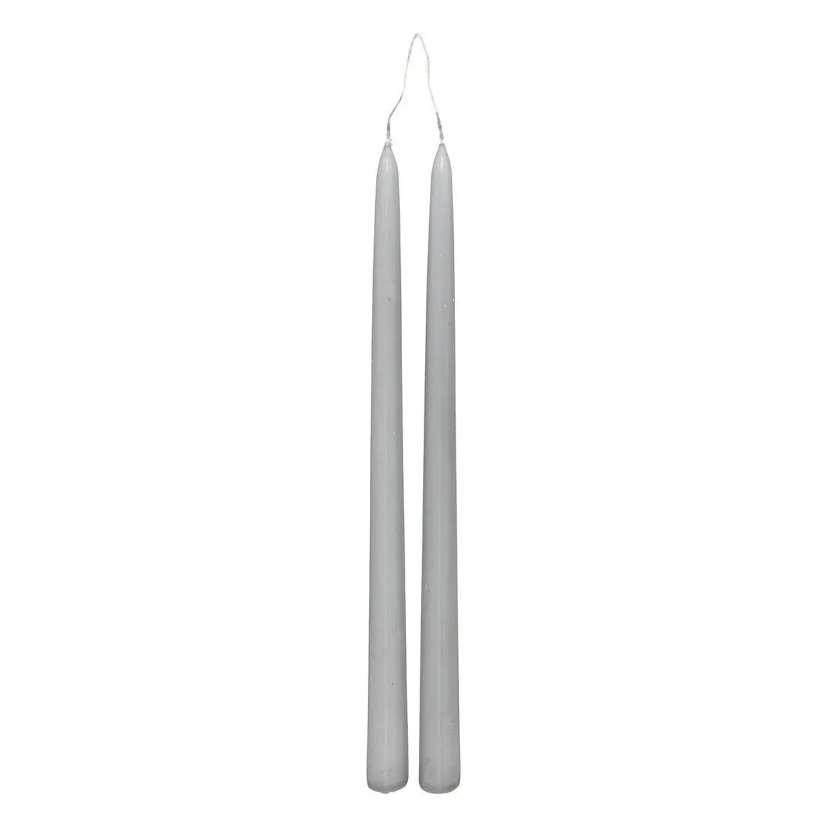Lot de 2 Bougies Bâton «Hugo» 30cm Gris
