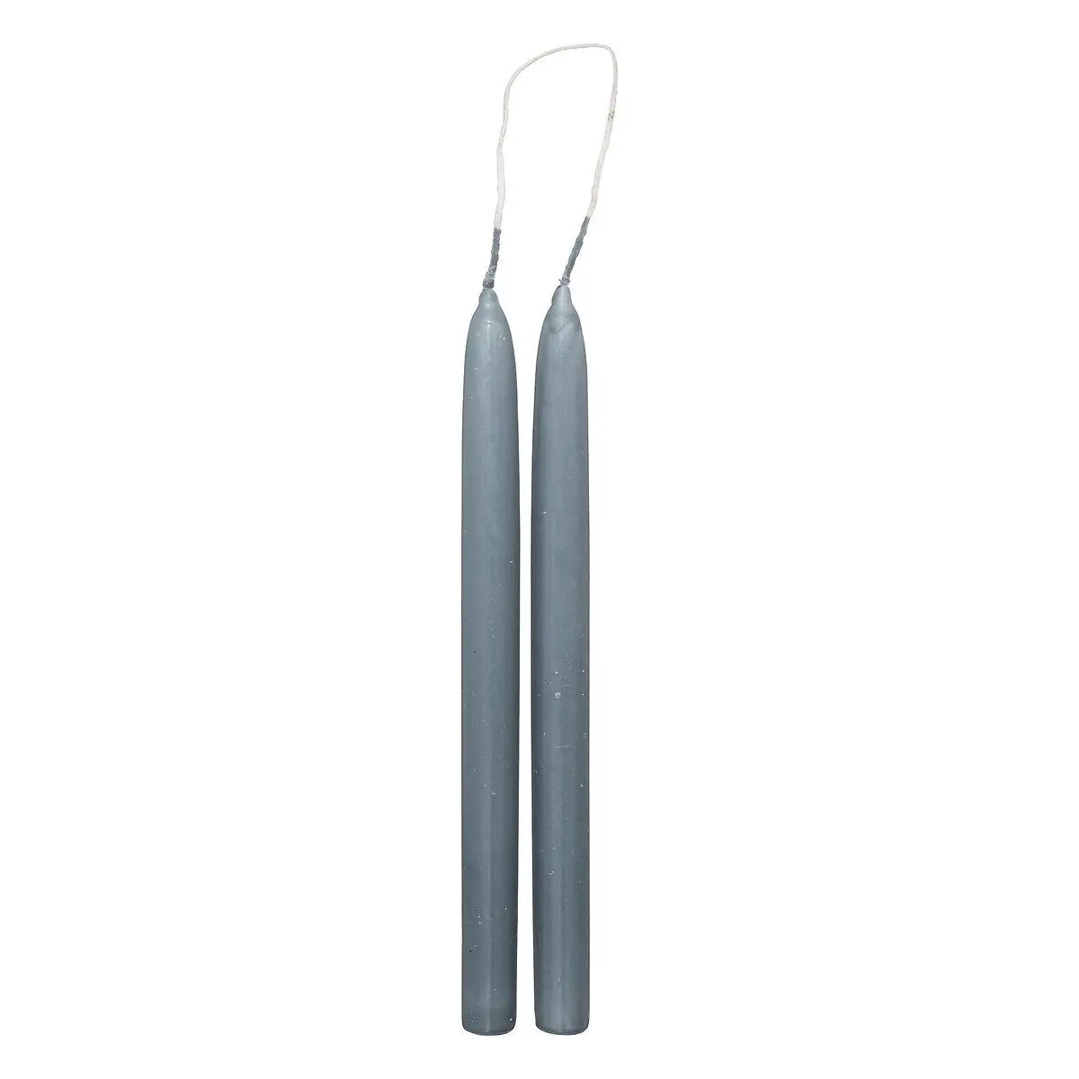Lot de 2 Bougies Bâton «Hugo» 30cm Bleu Orage