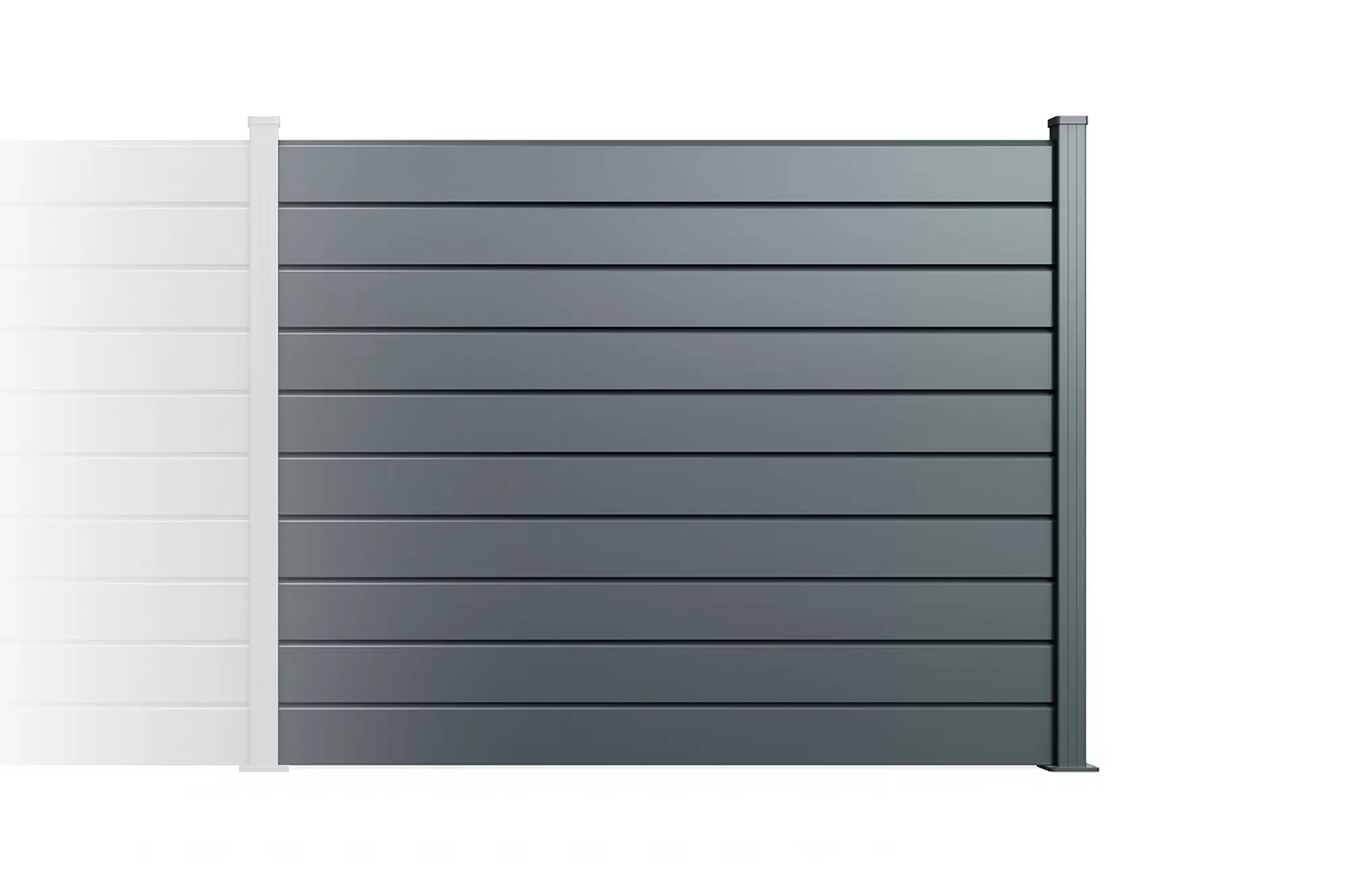 Casanoov Kit extension clôture 2m VANO H.150 cm aluminium gris