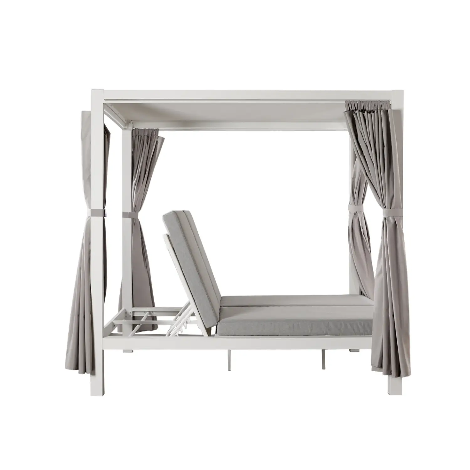 Lit de jardin 2 places gris CORDOUE