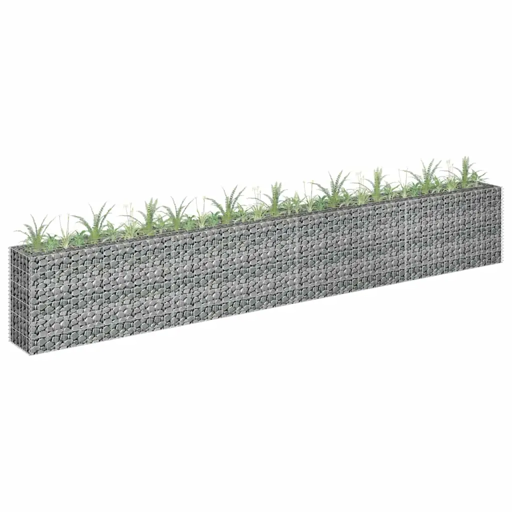 Lit surélevé à gabion Acier galvanisé 360x30x60 cm vidaXL 145642