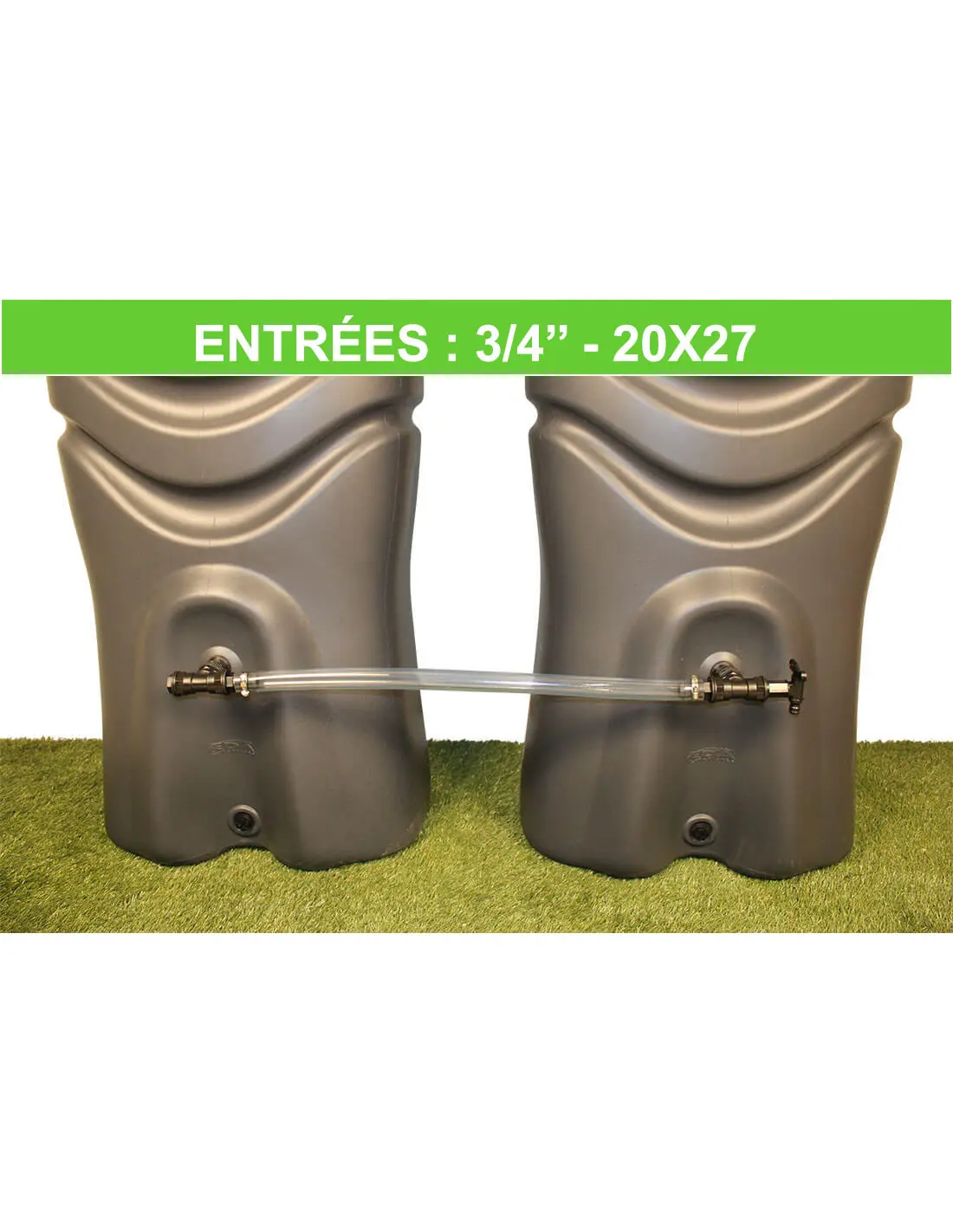 Kit de raccordement souple pour récupérateurs d’eau de pluie (filetage 3/4» – 20×27)