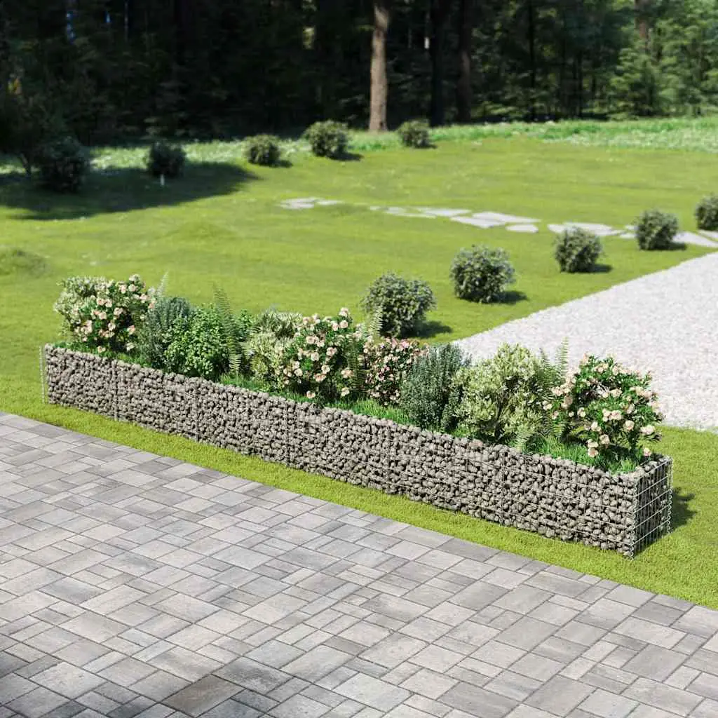 Lit surélevé à gabion Acier galvanisé 540x50x50 cm vidaXL 143567