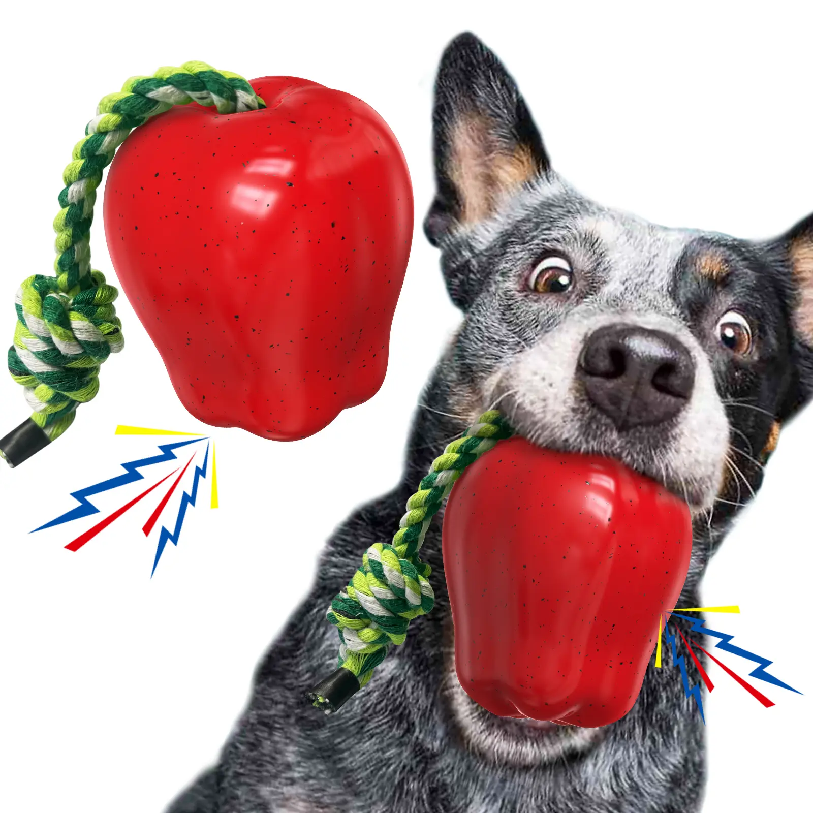 Jouets pour chien – Indestructibles, en caoutchouc dur DtopbuyAge