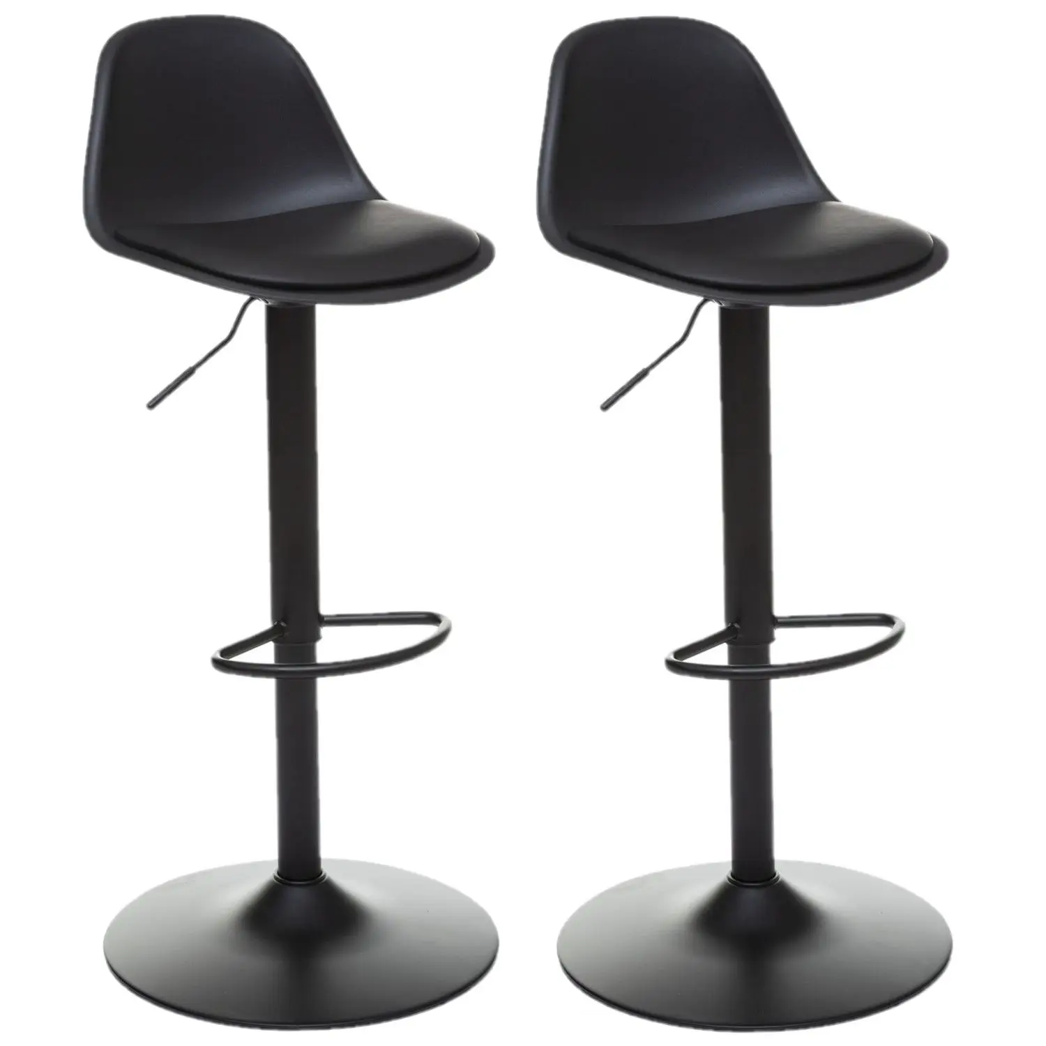 Lot de 2 Chaises de bar Aiko en polypropylène ajustable – Toilinux