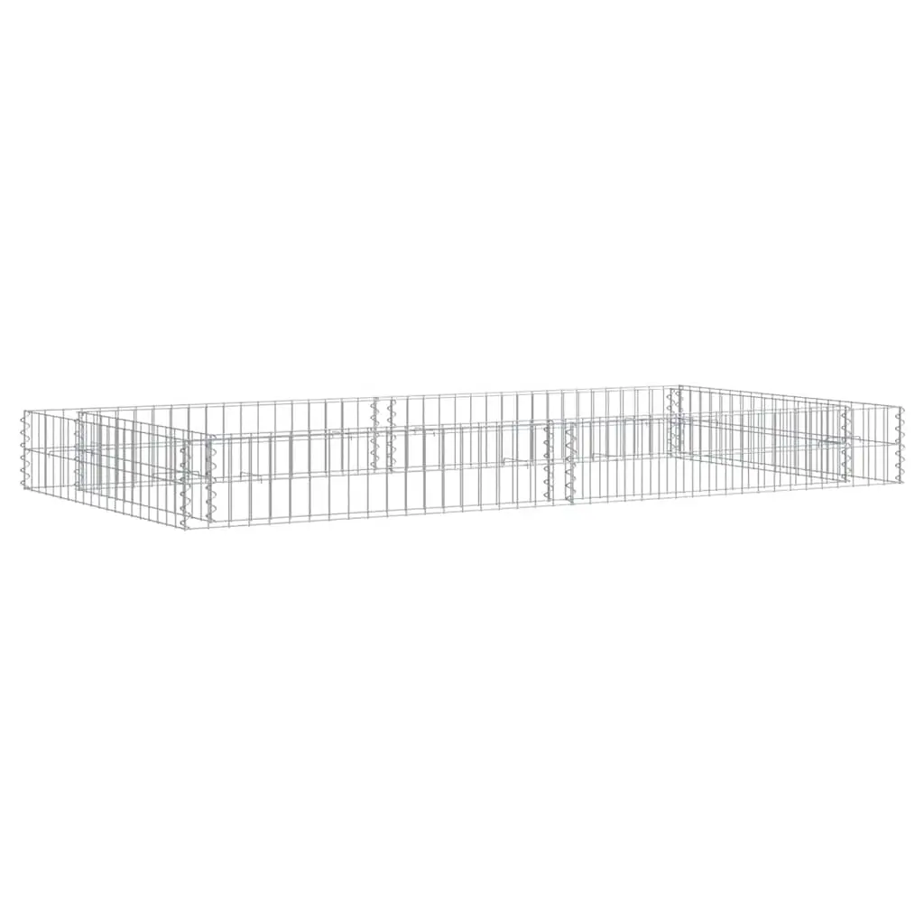 Lit surélevé à gabion Acier galvanisé 200x100x20 cm vidaXL 151312
