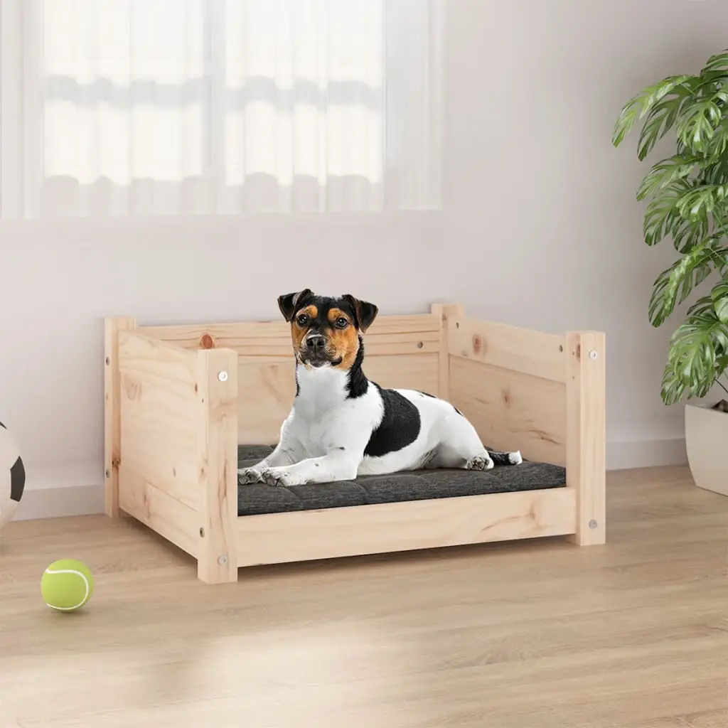 Lit pour chien 55,5 x 45,5 x 28 cm Bois de pin massif vidaXL 821442