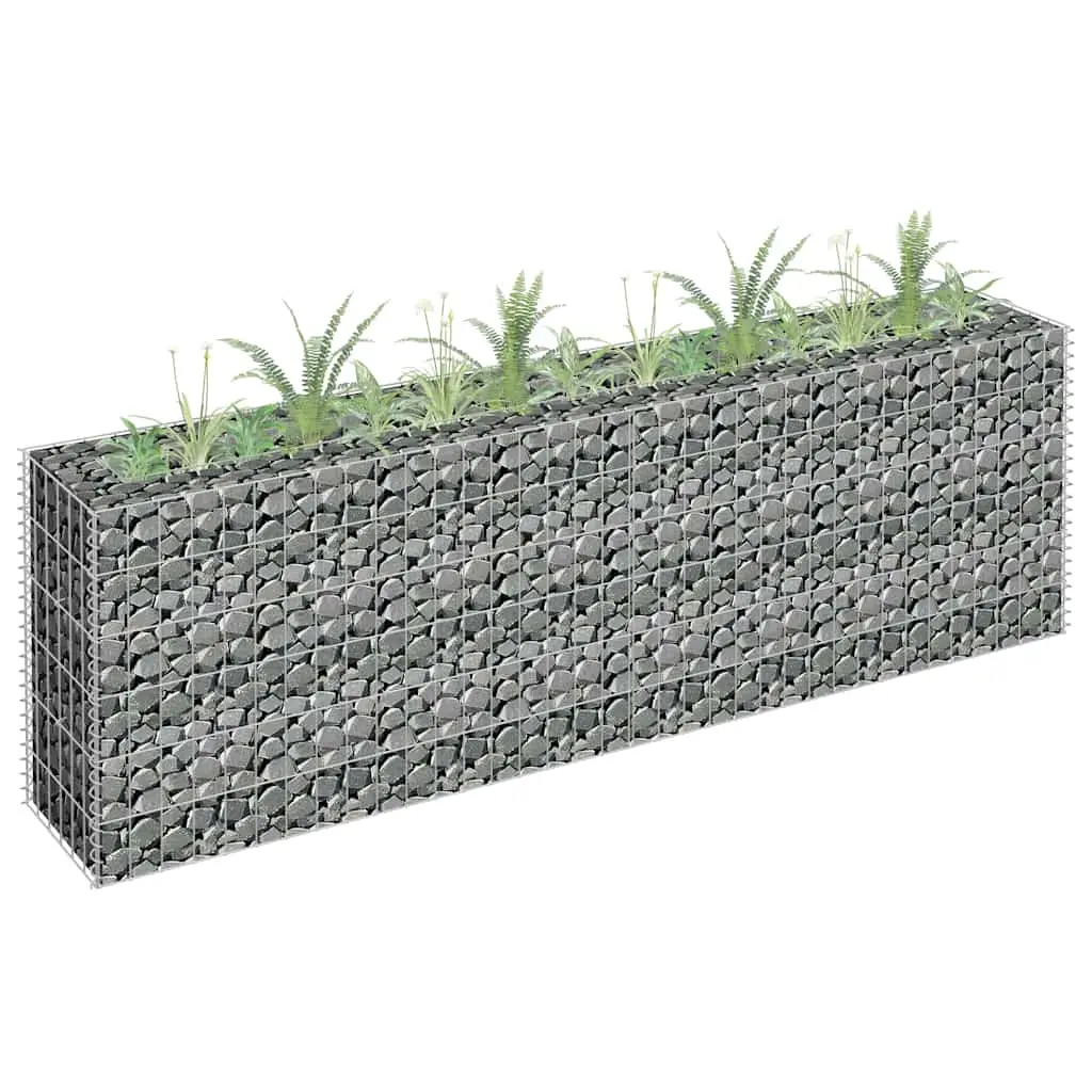 Lit surélevé à gabion Acier galvanisé 180x30x60 cm vidaXL 145634