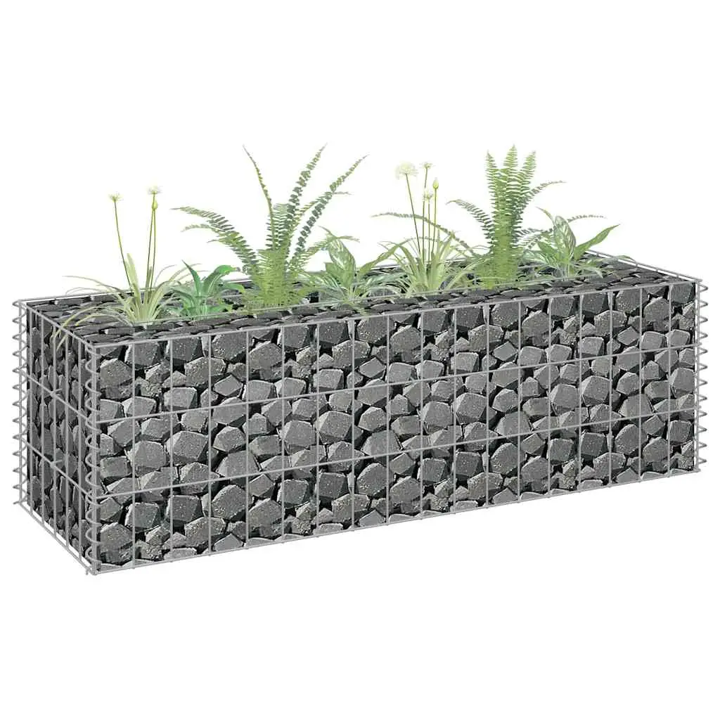 Lit surélevé à gabion Acier galvanisé 90x30x30 cm vidaXL 145629
