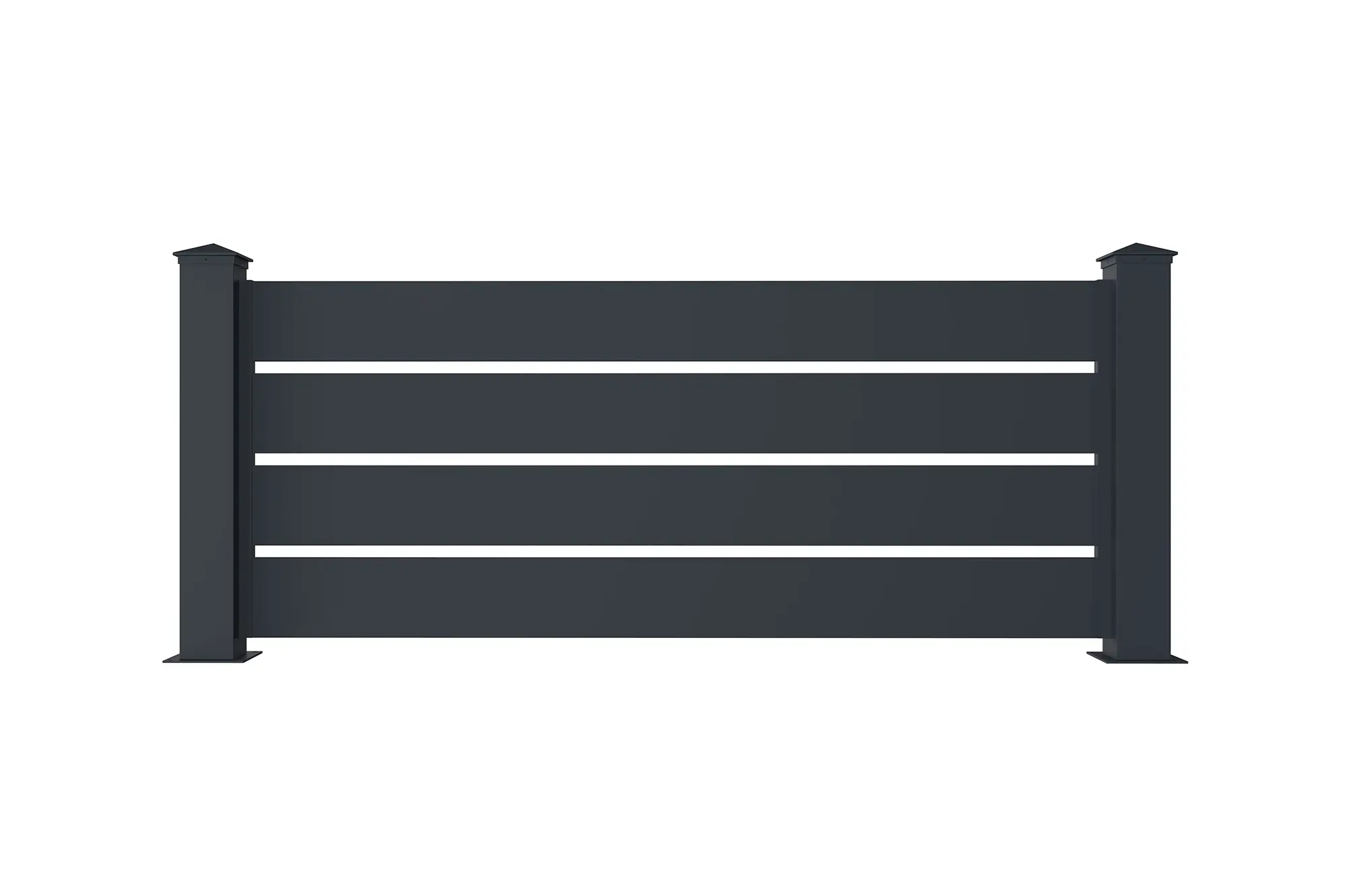 Casanoov Kit clôture aluminium ajourée VOGEL – H.90 cm – L.1,90 m – kit complet