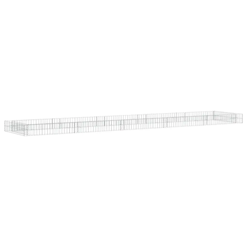 Lit surélevé à gabion Acier galvanisé 500x100x20 cm vidaXL 151315