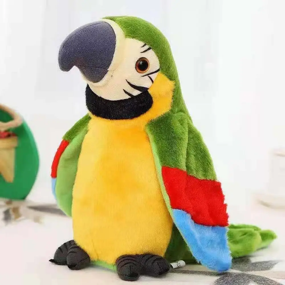 Jouet en Peluche – Perroquet Parlant et Enregistreur vert – MCBOSON