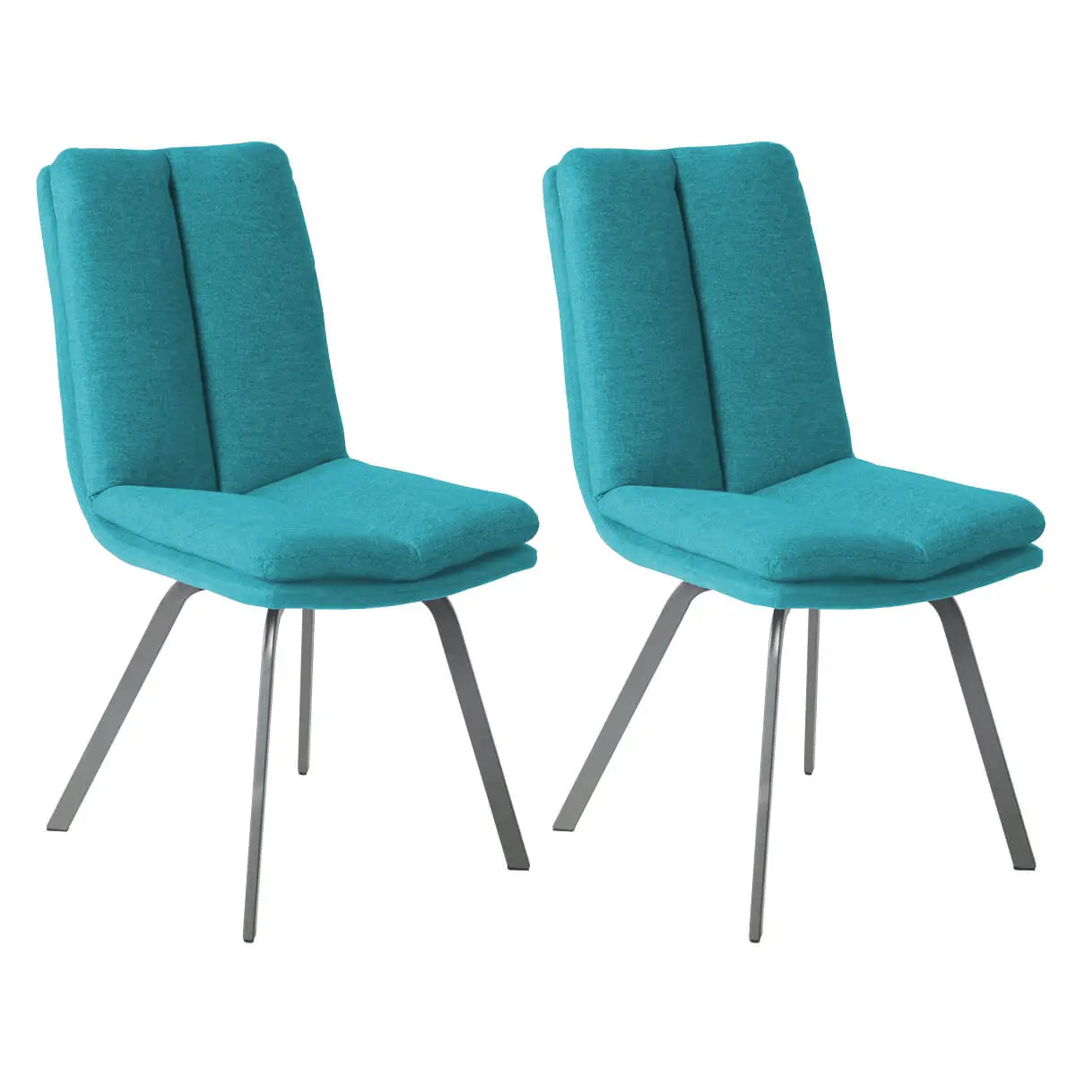 Lot de 2 Chaises Bleues avec Sur-Coussin – CALLAM