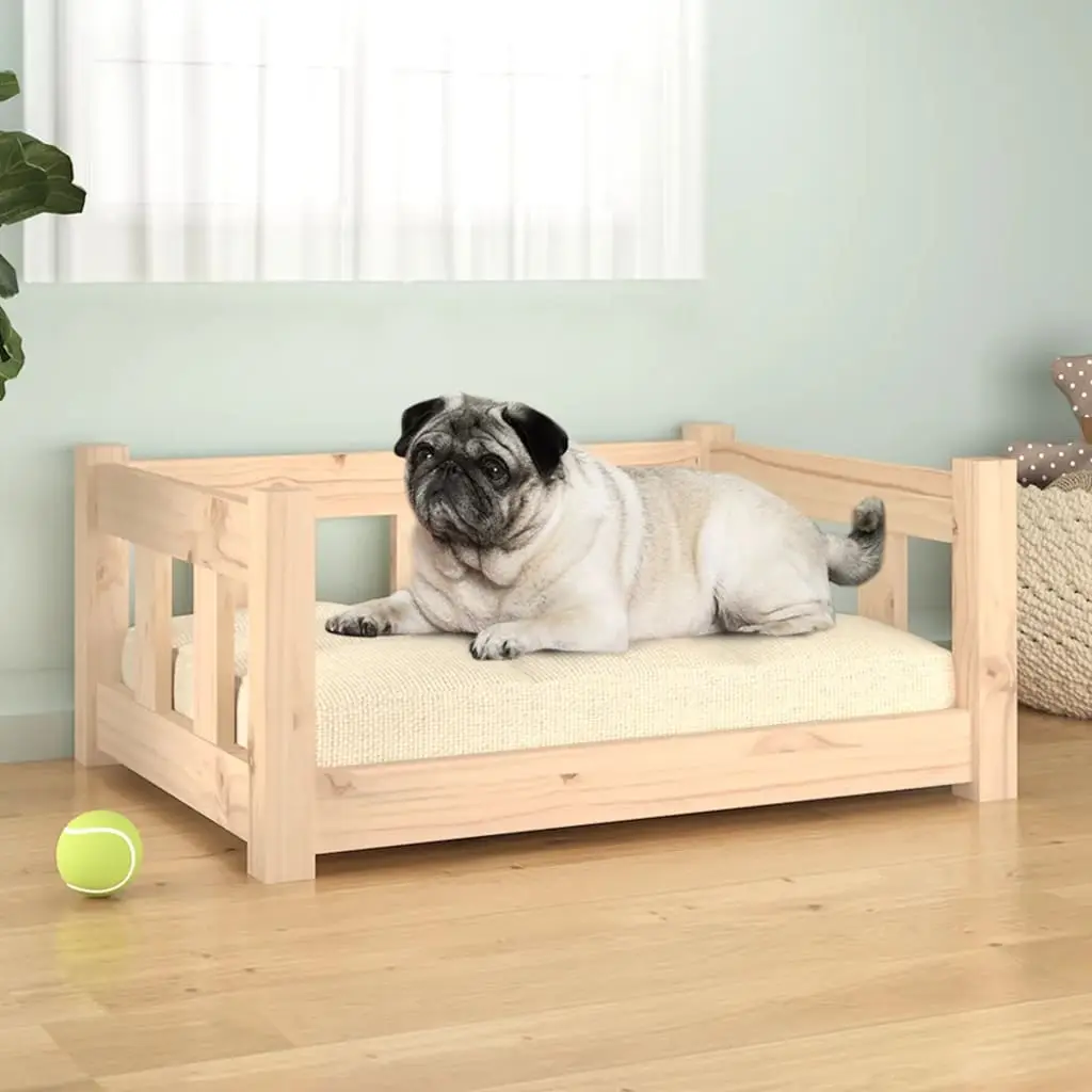 Lit pour chien 65,5×50,5×28 cm Bois de pin solide vidaXL 820187