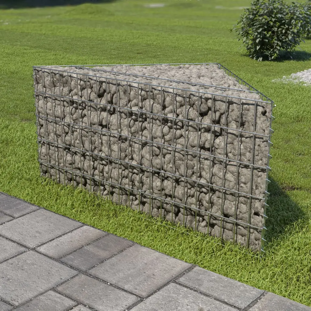 Lit surélevé à gabion Acier galvanisé 75x75x50 cm vidaXL 143602