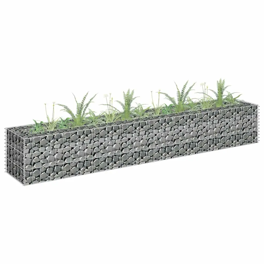 Lit surélevé à gabion Acier galvanisé 180x30x30 cm vidaXL 145633