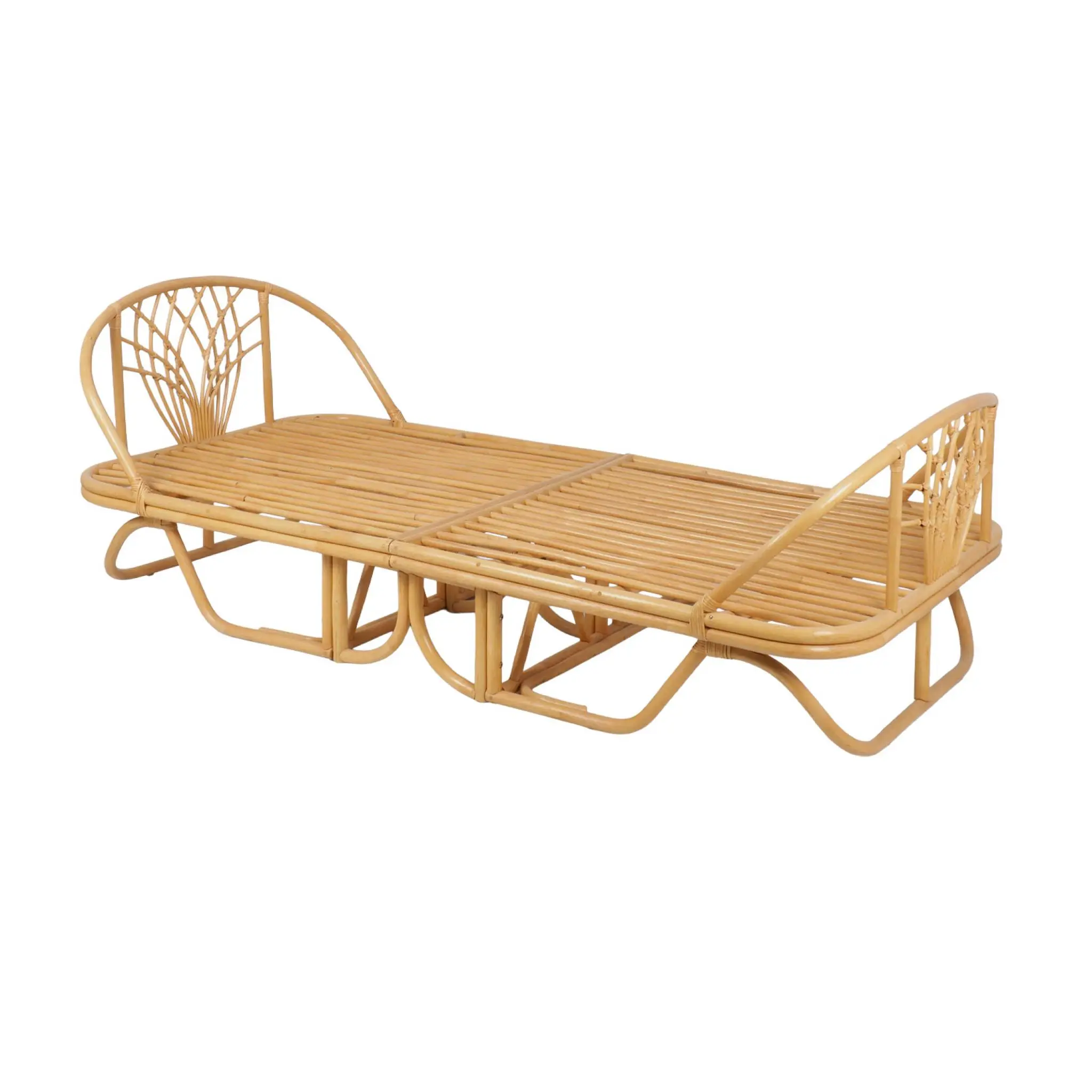 Lit enfant exotique 90 x 190 cm rotin naturel – Arlo | sweeek