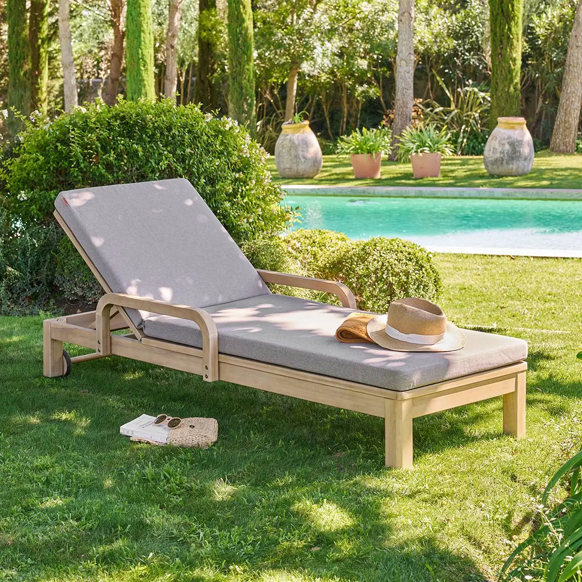 Lit de piscine Papouasie beige Hespéride