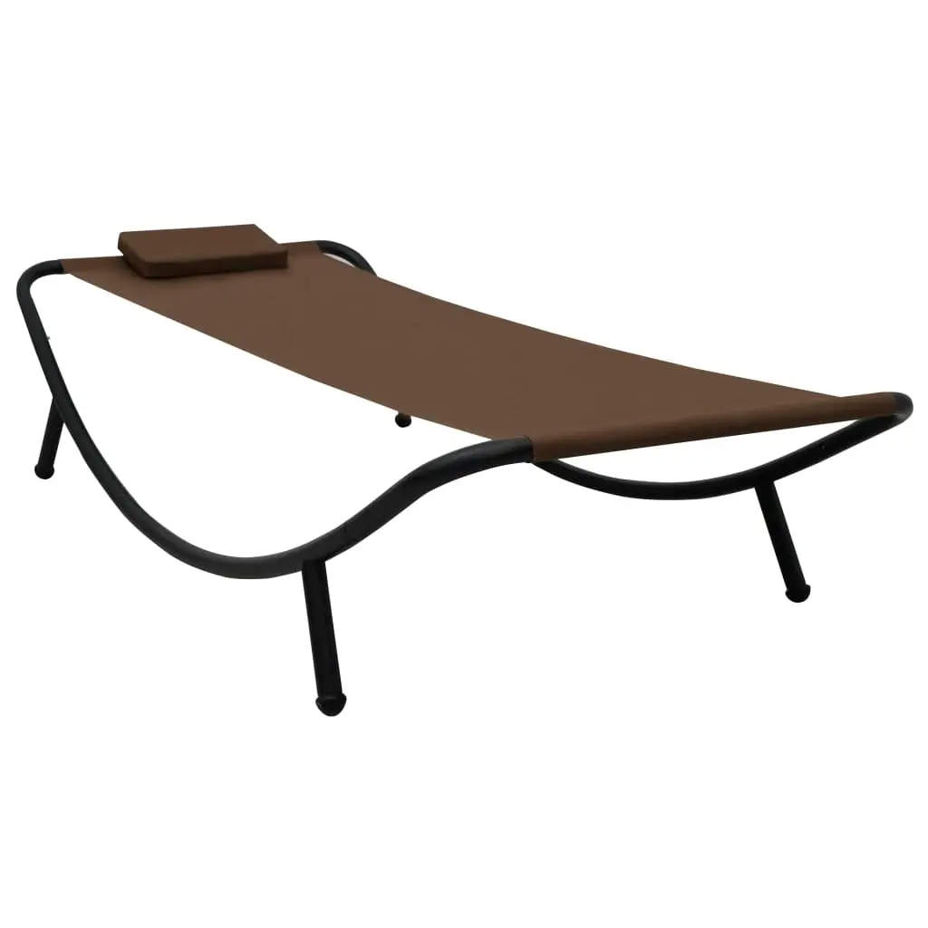 Lit de jardin Marron 200×90 cm Acier vidaXL 48081