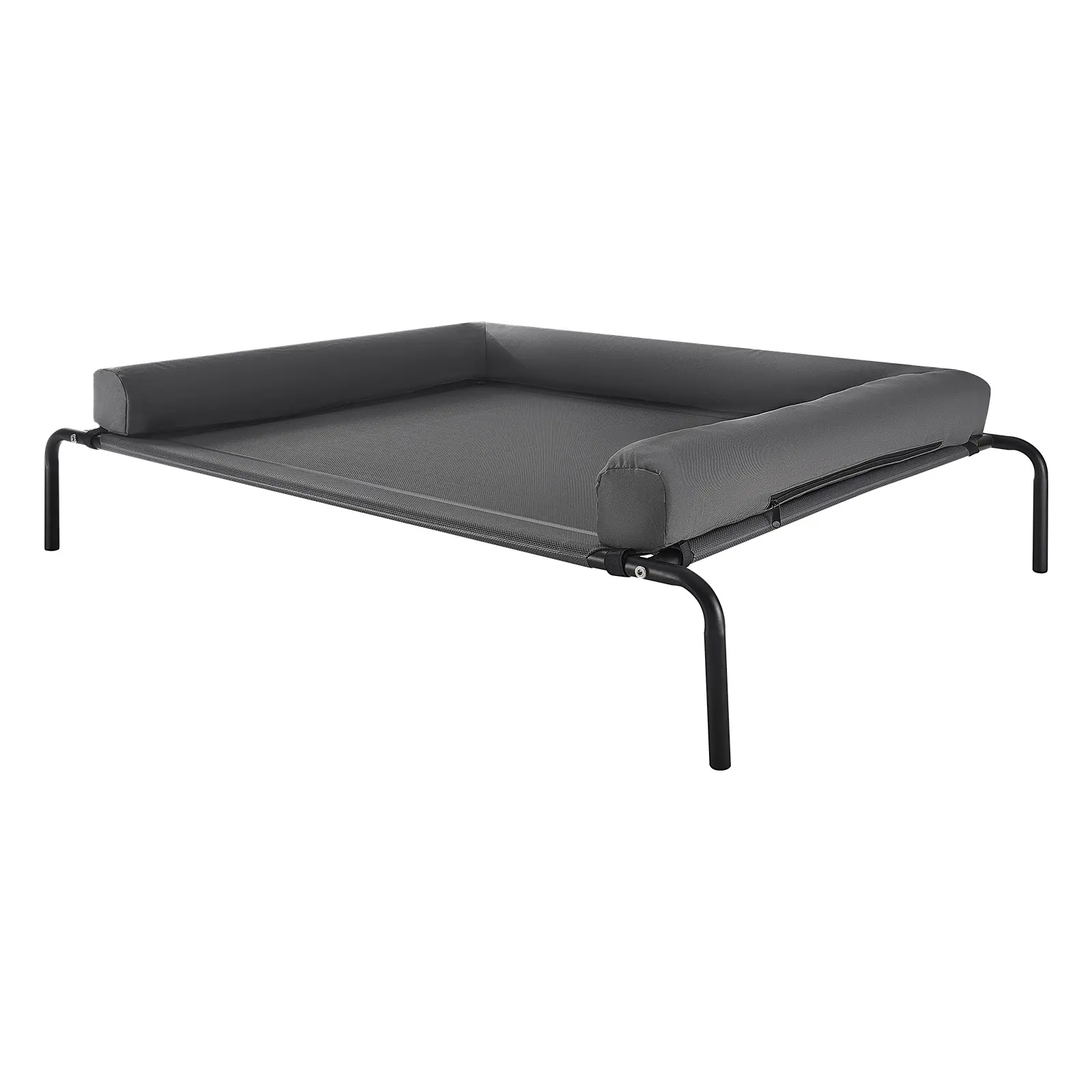 VEVOR Lit surélevé chien/chat XL, cadre acier, maille respirante, oreiller lavable, intérieur/extérieur.