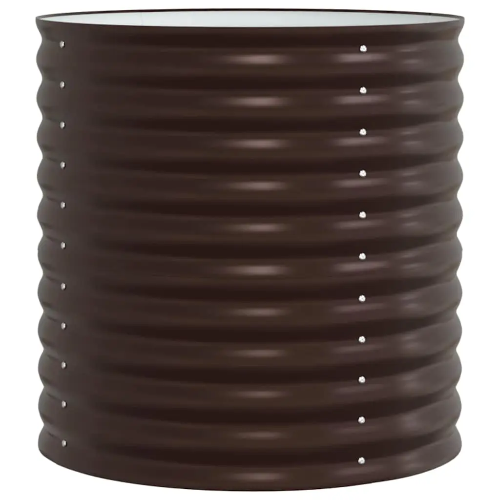 Jardinière surélevée | Pot de fleurs | Cache-pot | Bac à fleurs Marron 80 x 80 x 81 cm Acier