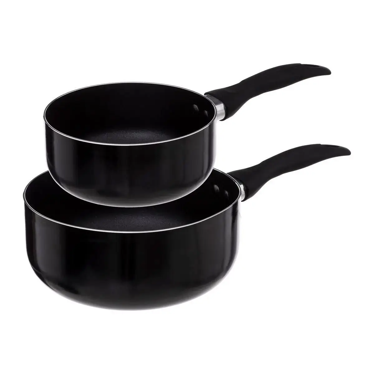 Lot de 2 Casseroles «Aluminium» 20cm Noir