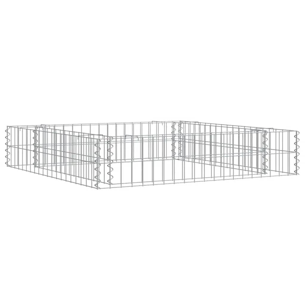 Lit surélevé à gabion Acier galvanisé 100x100x20 cm vidaXL 151311