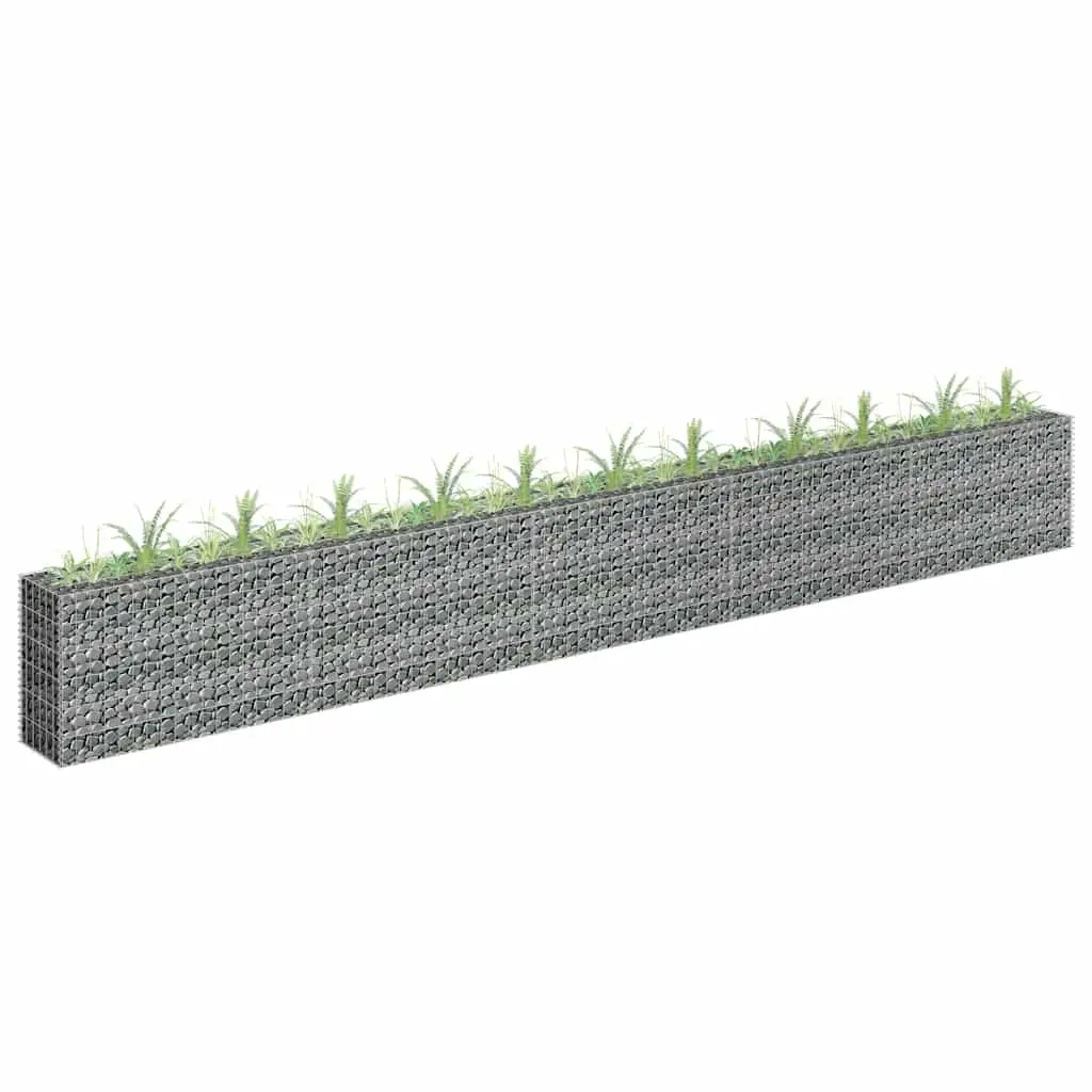 Lit surélevé à gabion Acier galvanisé 450x30x60 cm vidaXL 145646