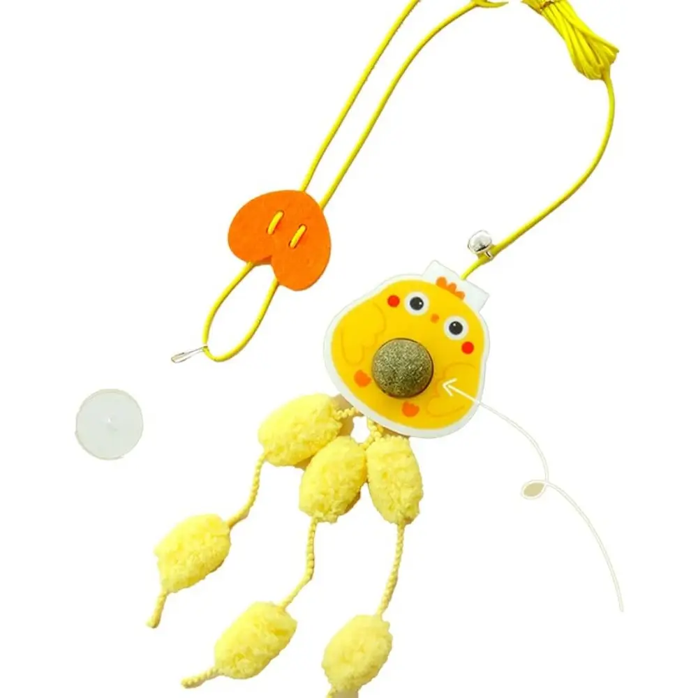 Jouet de Chat Suspendu Rebondissant Catnip Intérieur(Petit Poulet Jaune) DtopbuyAge