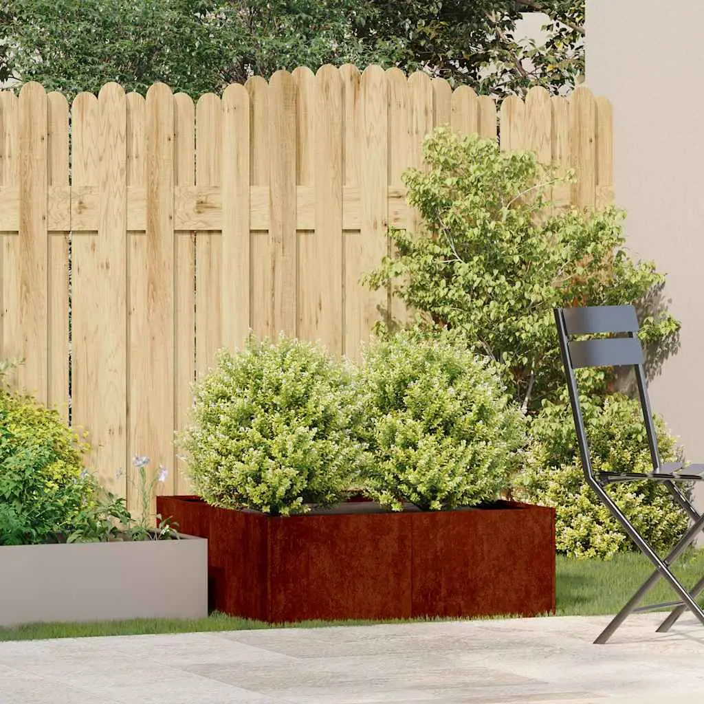Jardinière rouillé 80x80x30 cm acier inoxydable vidaXL 860807