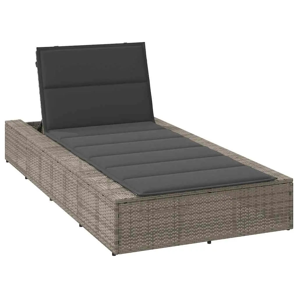 Lit de Détente Résine Tressée Forme Vague Piscine Gris – ComfortXL Outdoor Living