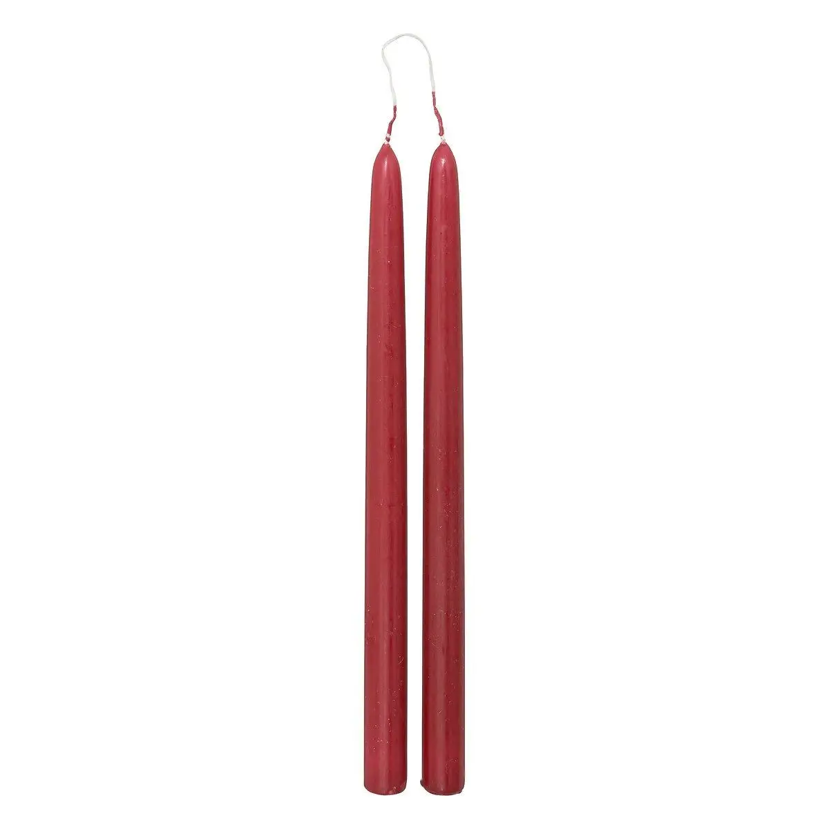 Lot de 2 Bougies Bâton «Hugo» 30cm Rouge