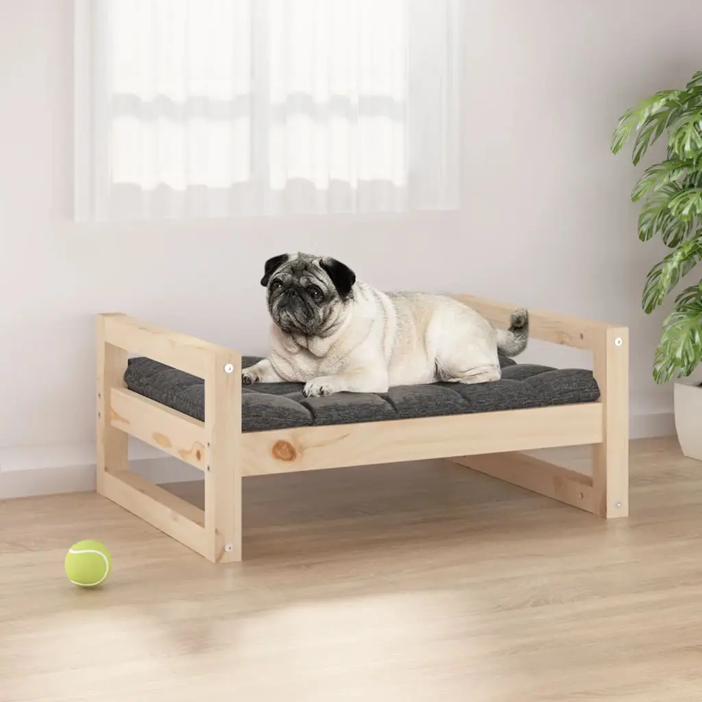 Lit pour chien 65,5×50,5×28 cm Bois de pin solide vidaXL 821472