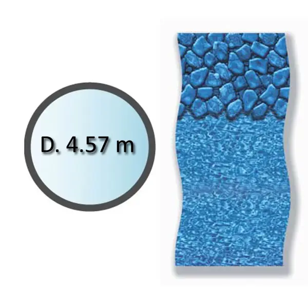 Liner boulder forme ronde d.4.57m pour piscine hors sol LI1548SBO Swimline