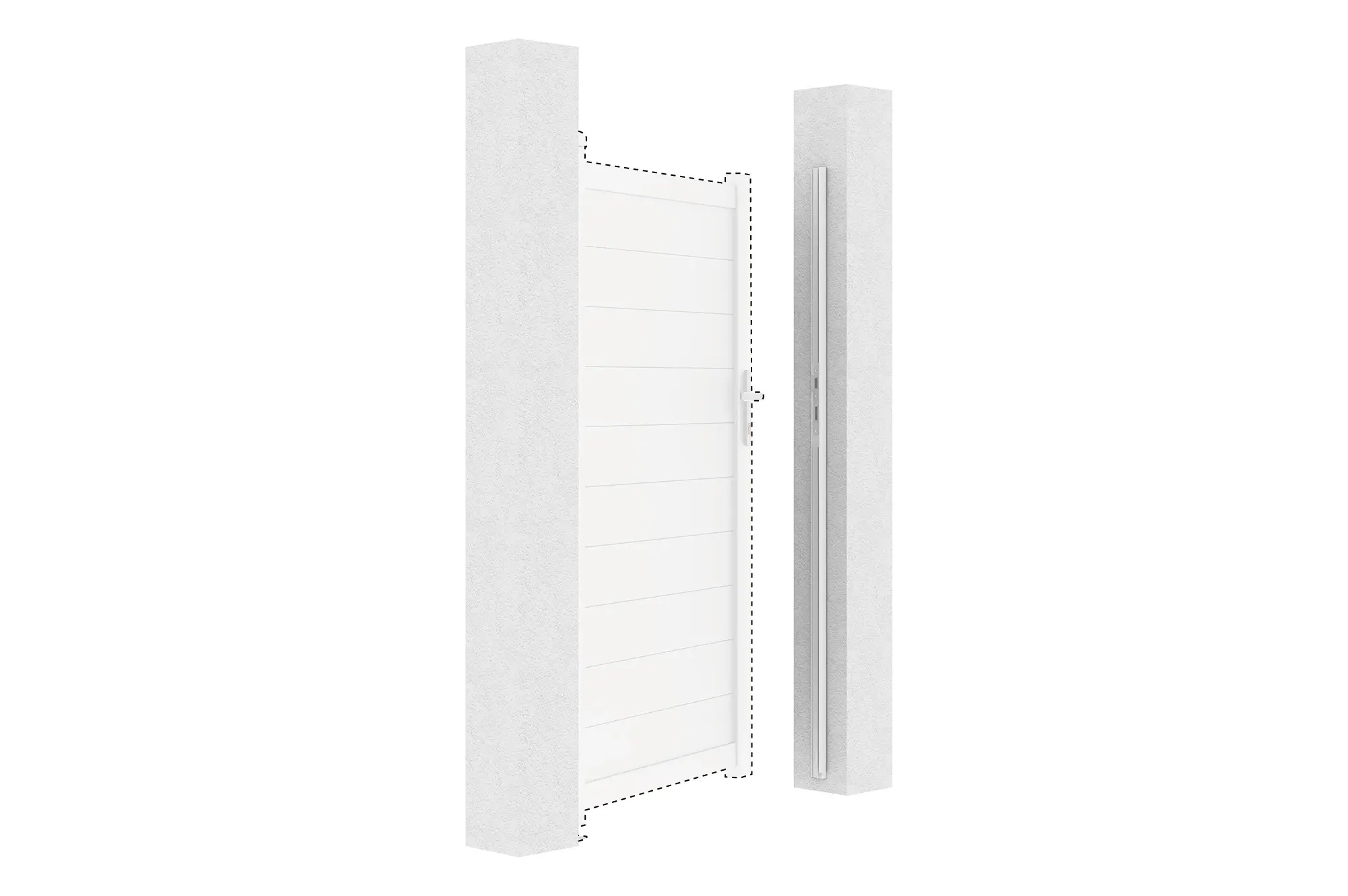 Casanoov Kit d’inversion portillon coloris blanc EIGER/Design 100x180CM 180 x 100 cm Blanc