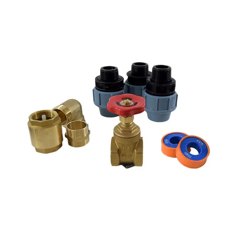 Kit de raccords pour sortie de forage Ø32 – 1» compatible tête de forage 1»