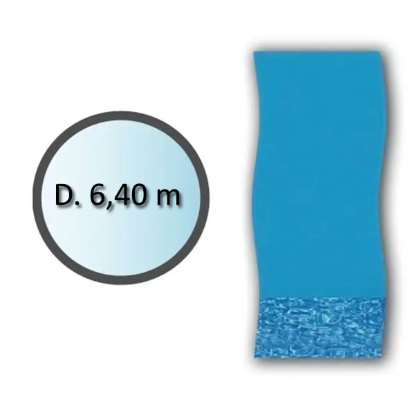 Liner swirl forme ronde d.6.40m pour piscine hors sol LI2148SB Swimline