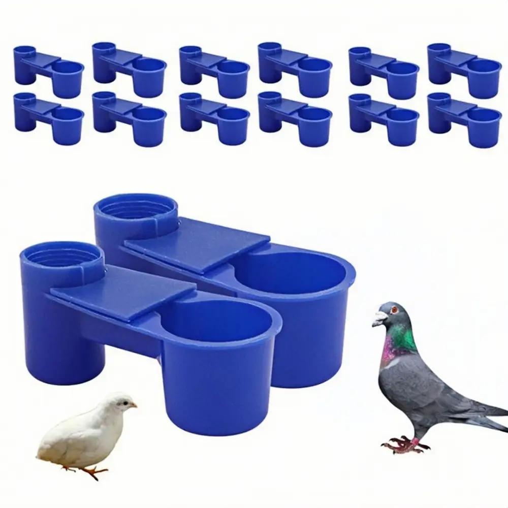 Lot de 12 abreuvoirs en plastique bleus pour oiseaux DtopbuyAge