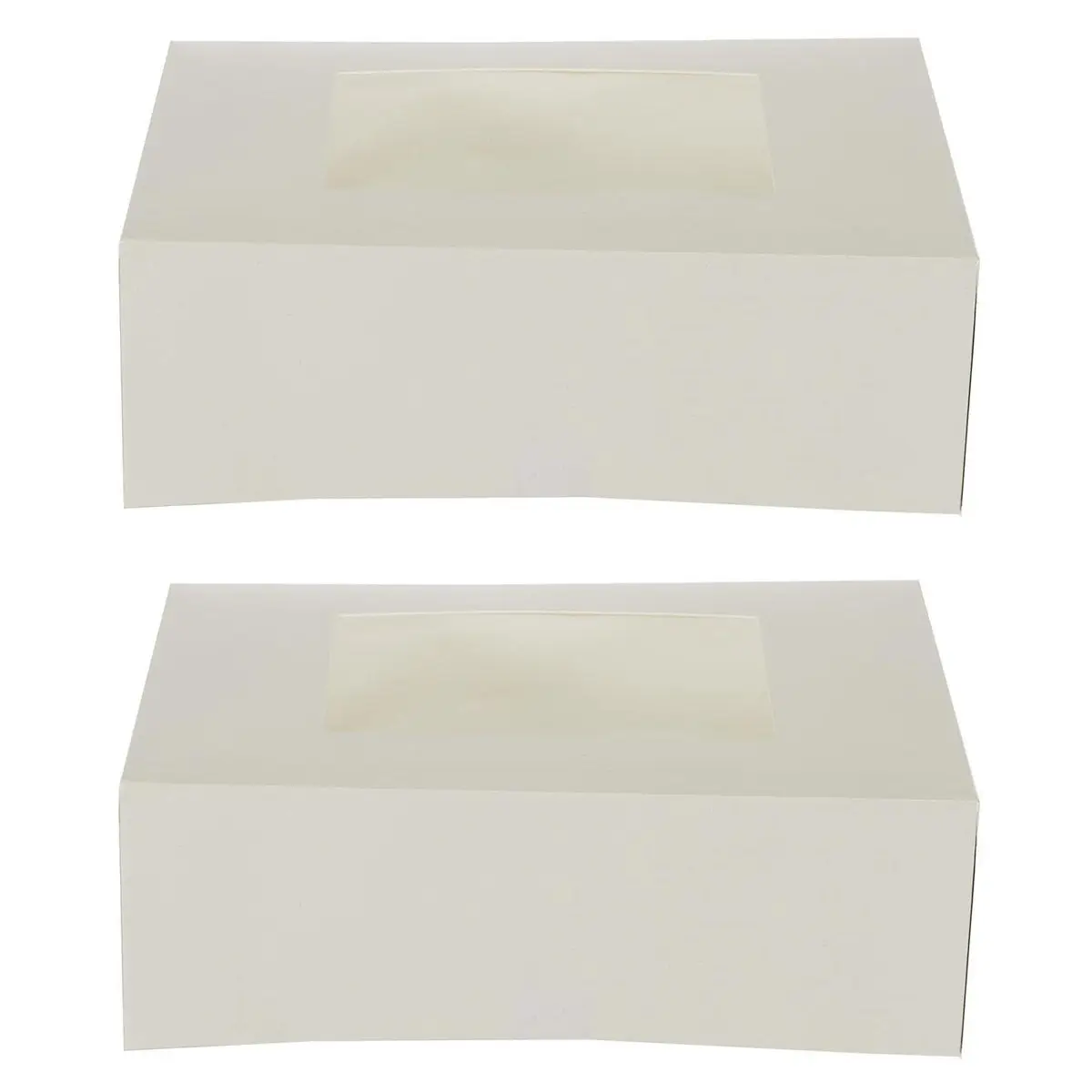 Lot de 2 Boîtes à Gâteaux «Rectangles» 22cm Naturel