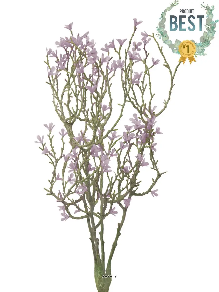 Jasmin artificiel en branche, 4 ramures, H 44 cm Mauve violet – BEST – couleur: Mauve violet