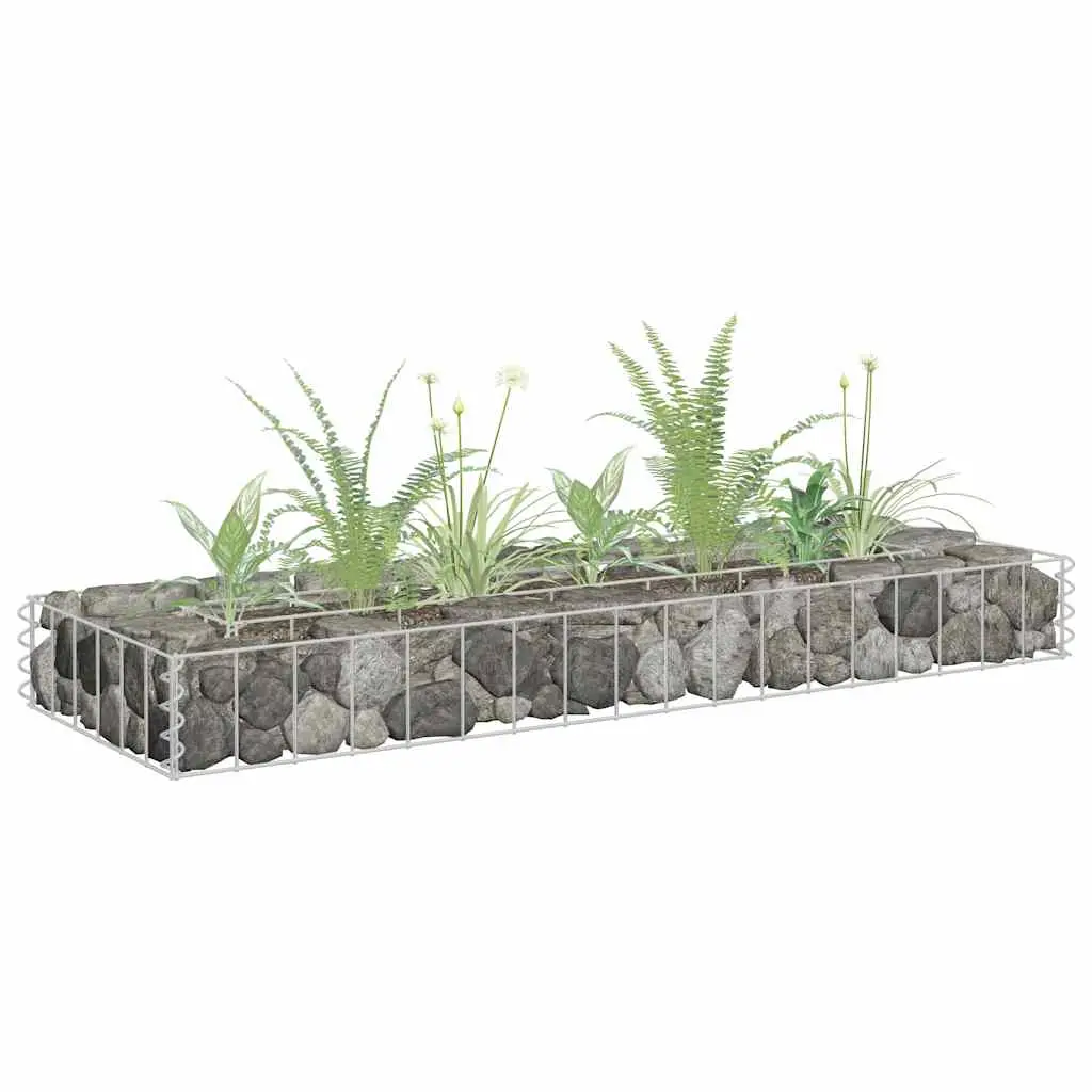 Lit surélevé à gabion Acier galvanisé 90x30x10 cm vidaXL 145628