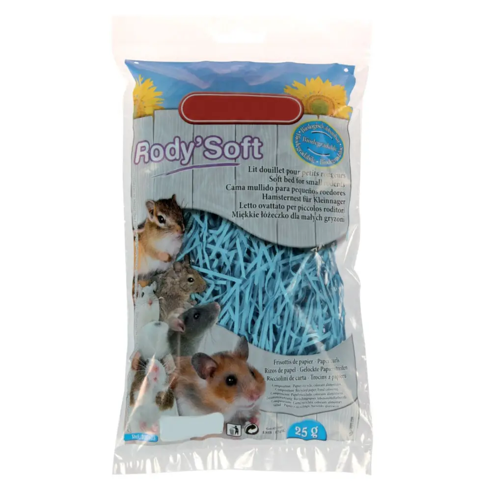 Lit douillet pour hamster, fibre papier, sachet de 25 gr, couleur aléatoire