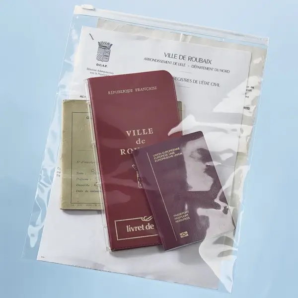 Lot de 10 sachets d’emballage avec curseur 15 x 10 cm
