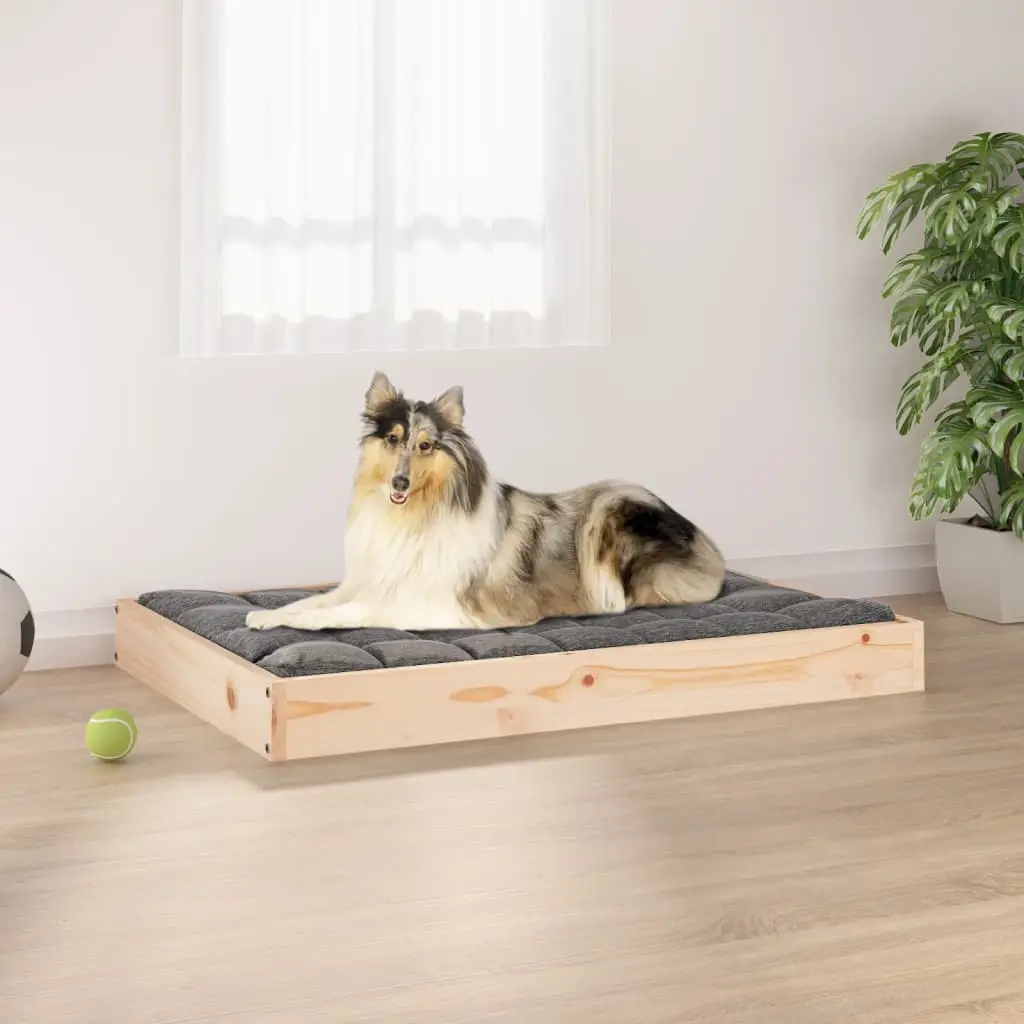 Lit pour chien 91,5x64x9 cm Bois de pin solide vidaXL 820861
