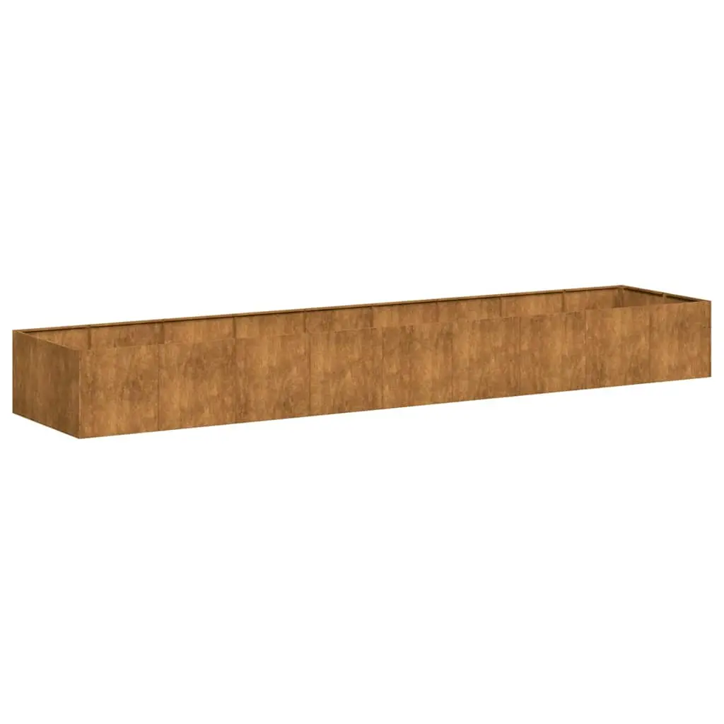 Jardinière rouillé 360x80x40 cm acier inoxydable vidaXL 860772