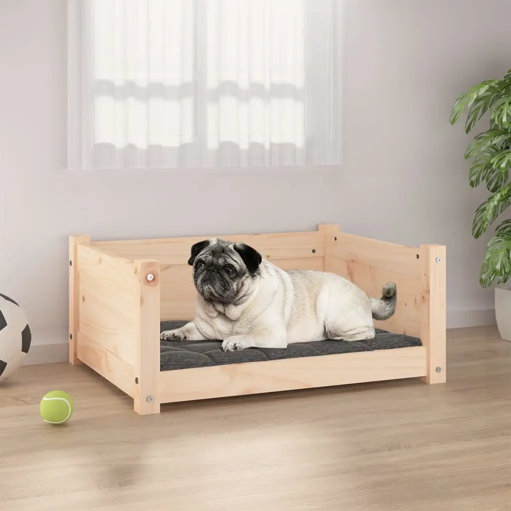 Lit pour chien 65,5 x 50,5 x 28 cm Bois de pin massif vidaXL 821447