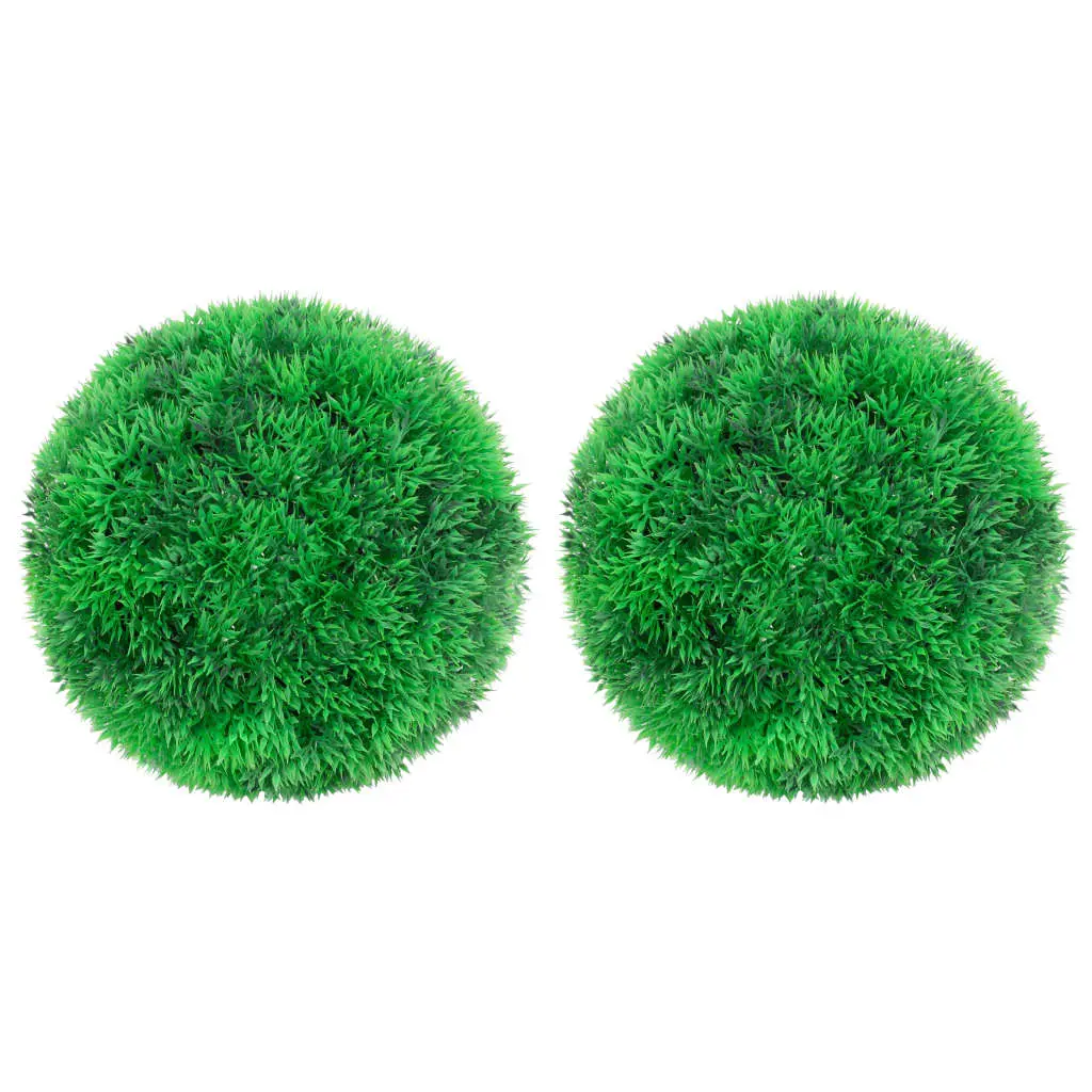 Lot de 2 Boules de Buis Artificielles Topiaires 22cm Vert Déco Intérieur Extérieur – ComfortXL Outdoor Living