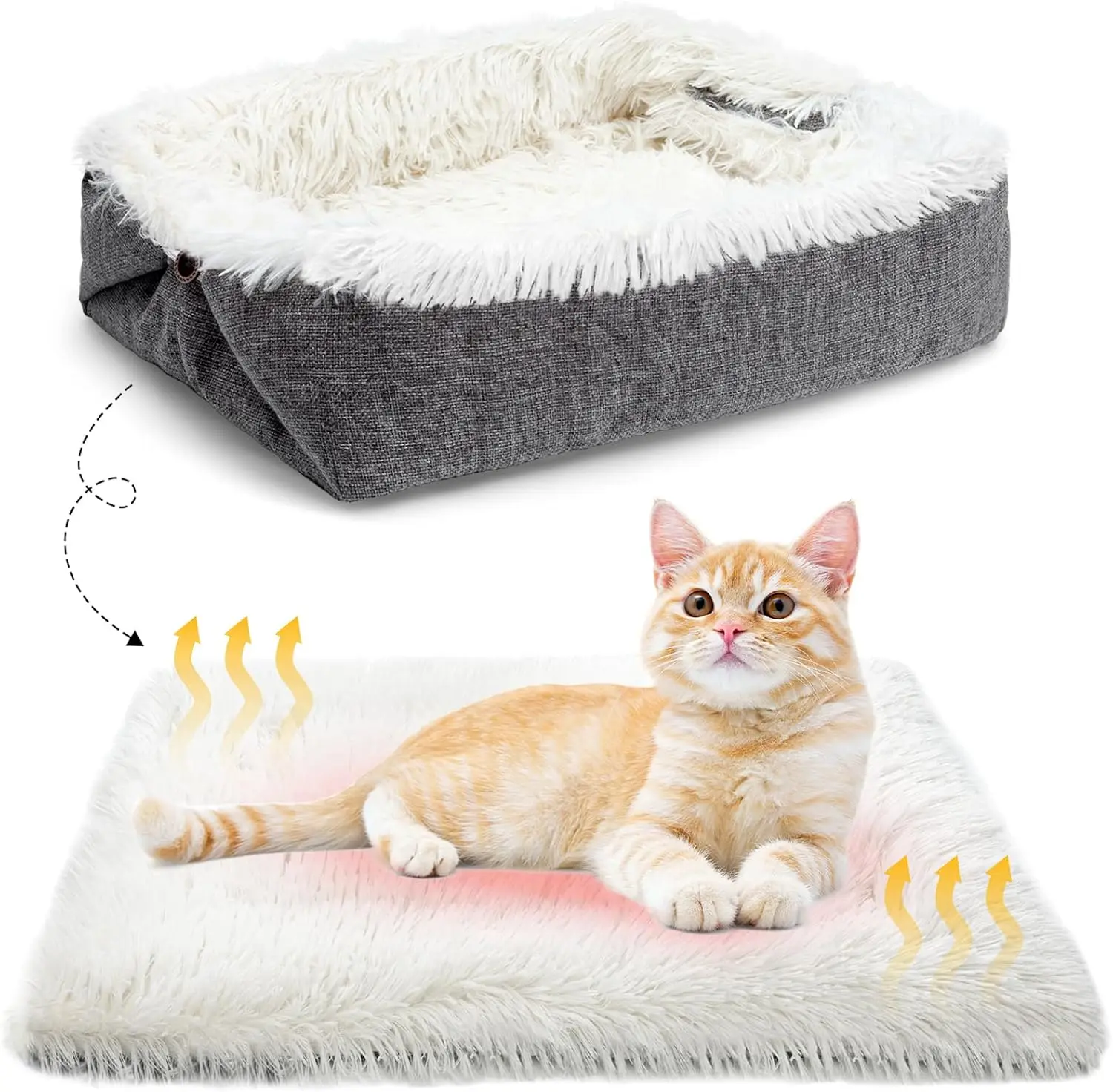 Lit pour Chat Chien 2 en 1 Double Usage 42×36 cm