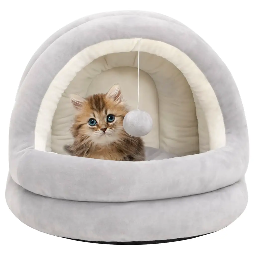 Lit pour chat 50x50x45 cm Gris et crème vidaXL 171398