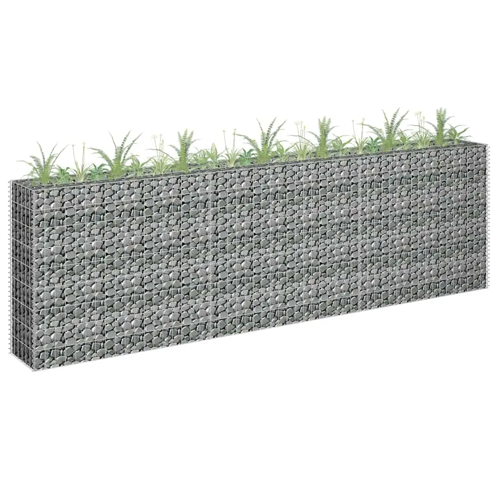 Lit surélevé à gabion Acier galvanisé 270x30x90 cm vidaXL 145639